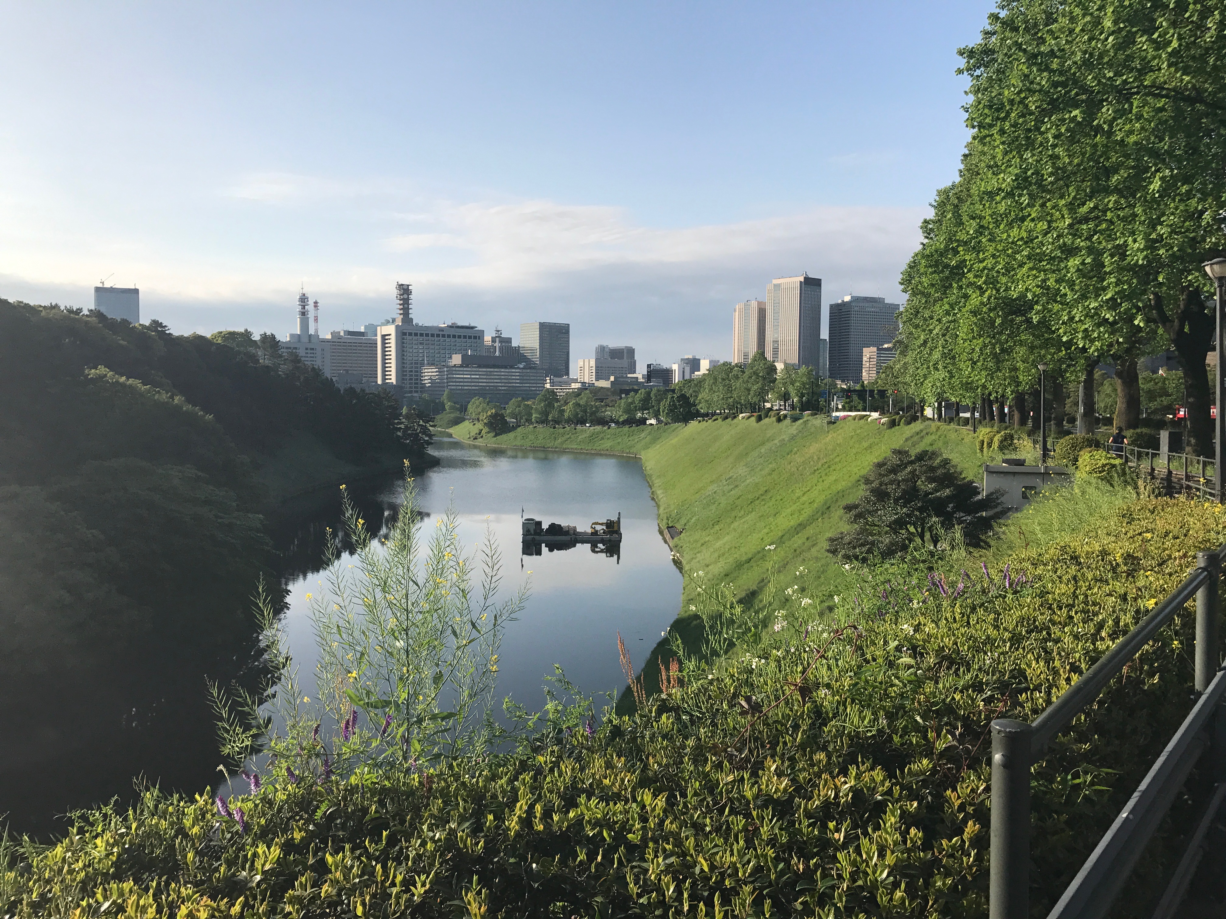 皇居坂の坂上からの風景