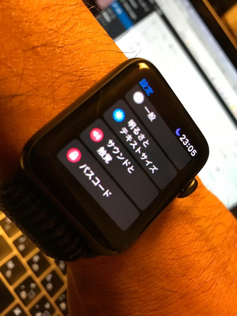 Apple Watch設定画面